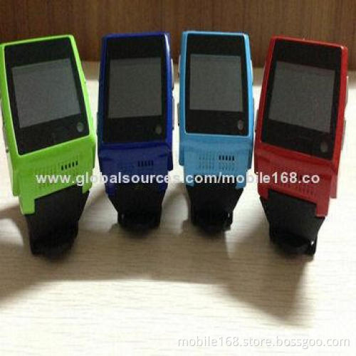 Flat panel design MTK6253 watch phone, 128KB internal memory, supports TF card up to 8GB memory